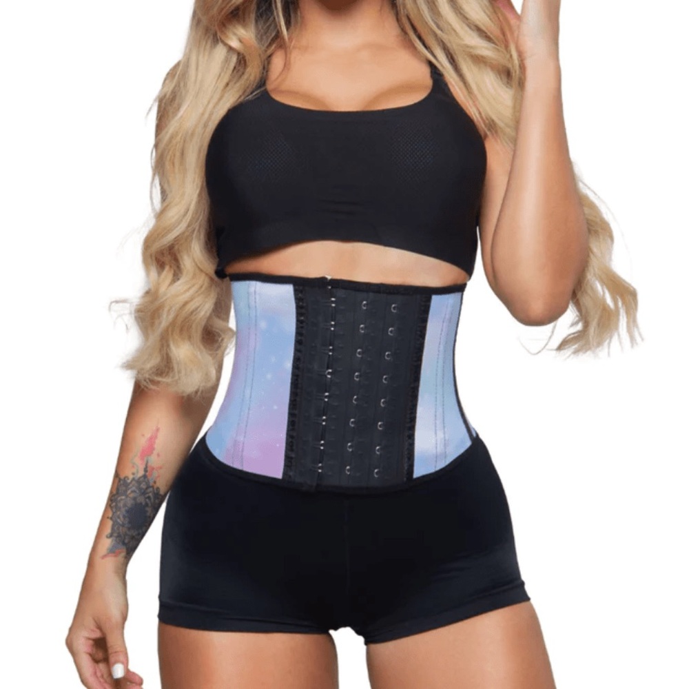 Squeeze Black and Purple Shapewear Corset
